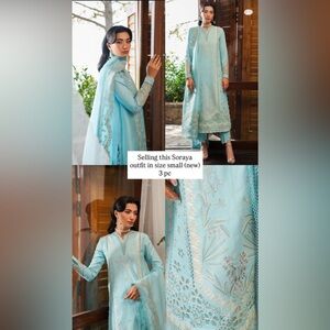Soraya Light Blue Embroidered Outfit